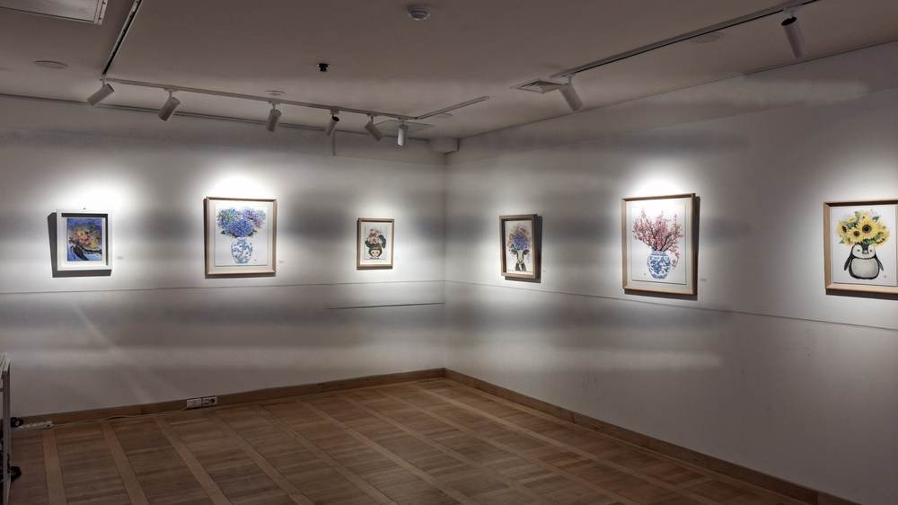전시장 — 화훼 채색화