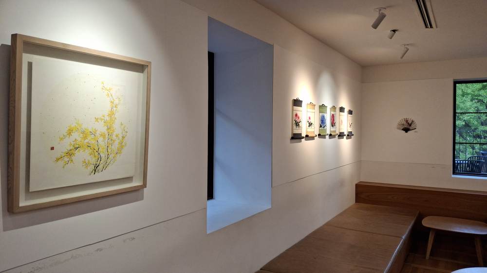 개나리·전통 병풍